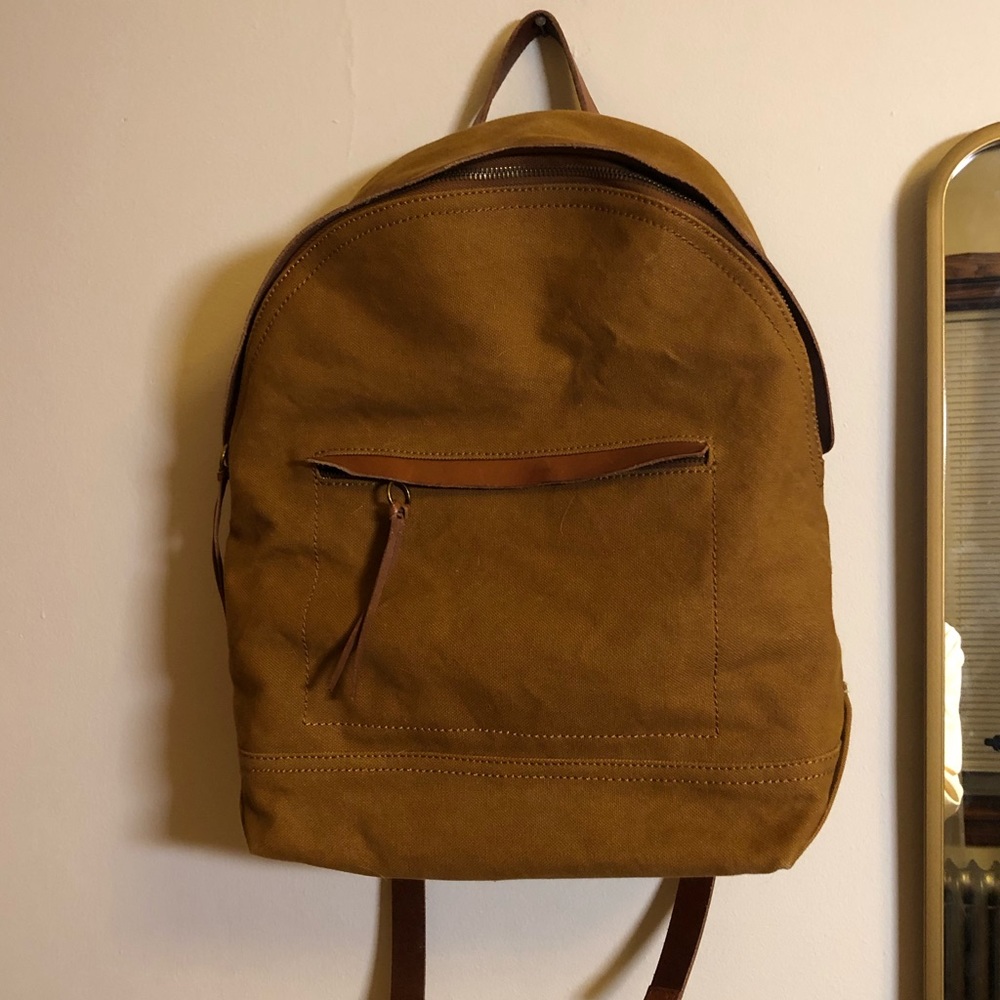Madewell Canvas and Leather backpack
